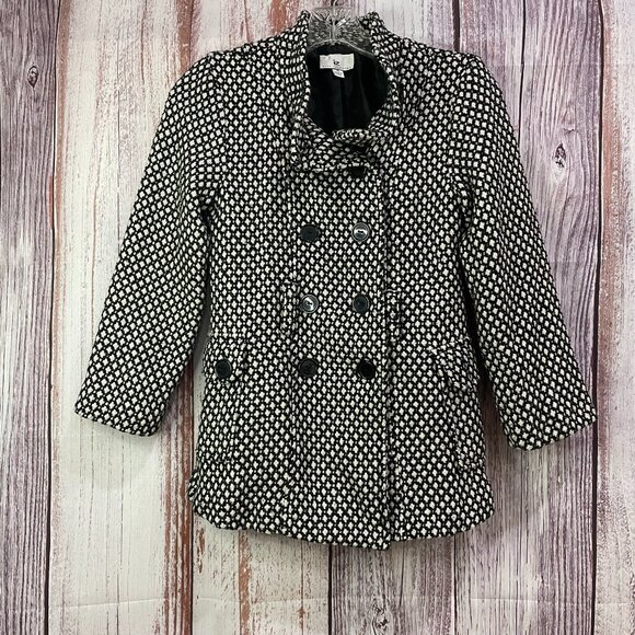 Iz Byer Other - IZ Byer California Black/White Pea Coat Kids Size Medium  #5108